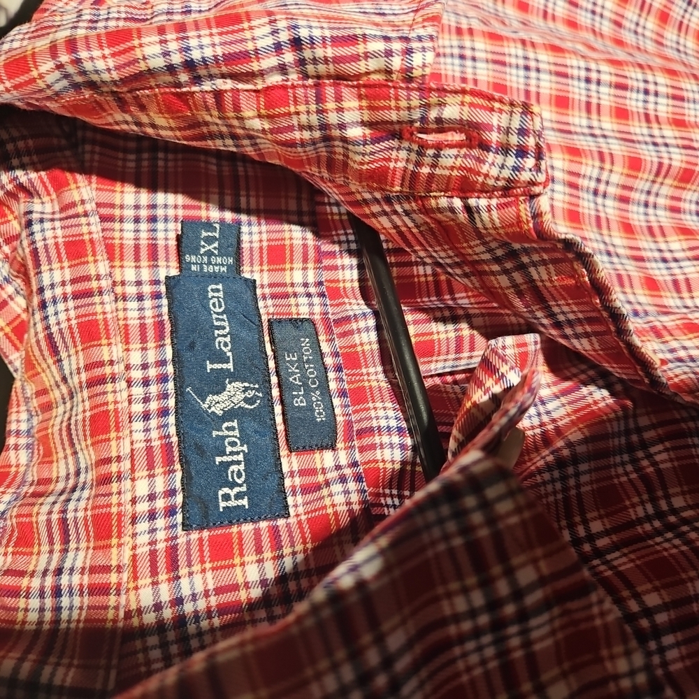 Ralph Lauren Red Plaid Men's Shirt
